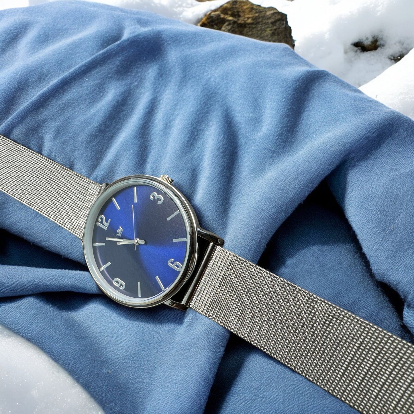 Sempre Brand Silver watch with Blue Dial